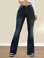 Dames bootcut & flared jeans in lichte stretchdenim - klassieke zwarte casual broeken voor elke gelegenheid