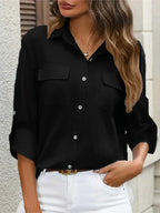 Damesblouse lichte button-up casual - veelzijdige everyday stijl voor vrouwen