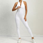 Yoga fitness jumpsuit - mouwloze stretch shapewear met buikcontrole en liftende pasvorm - Bakkermode.nl