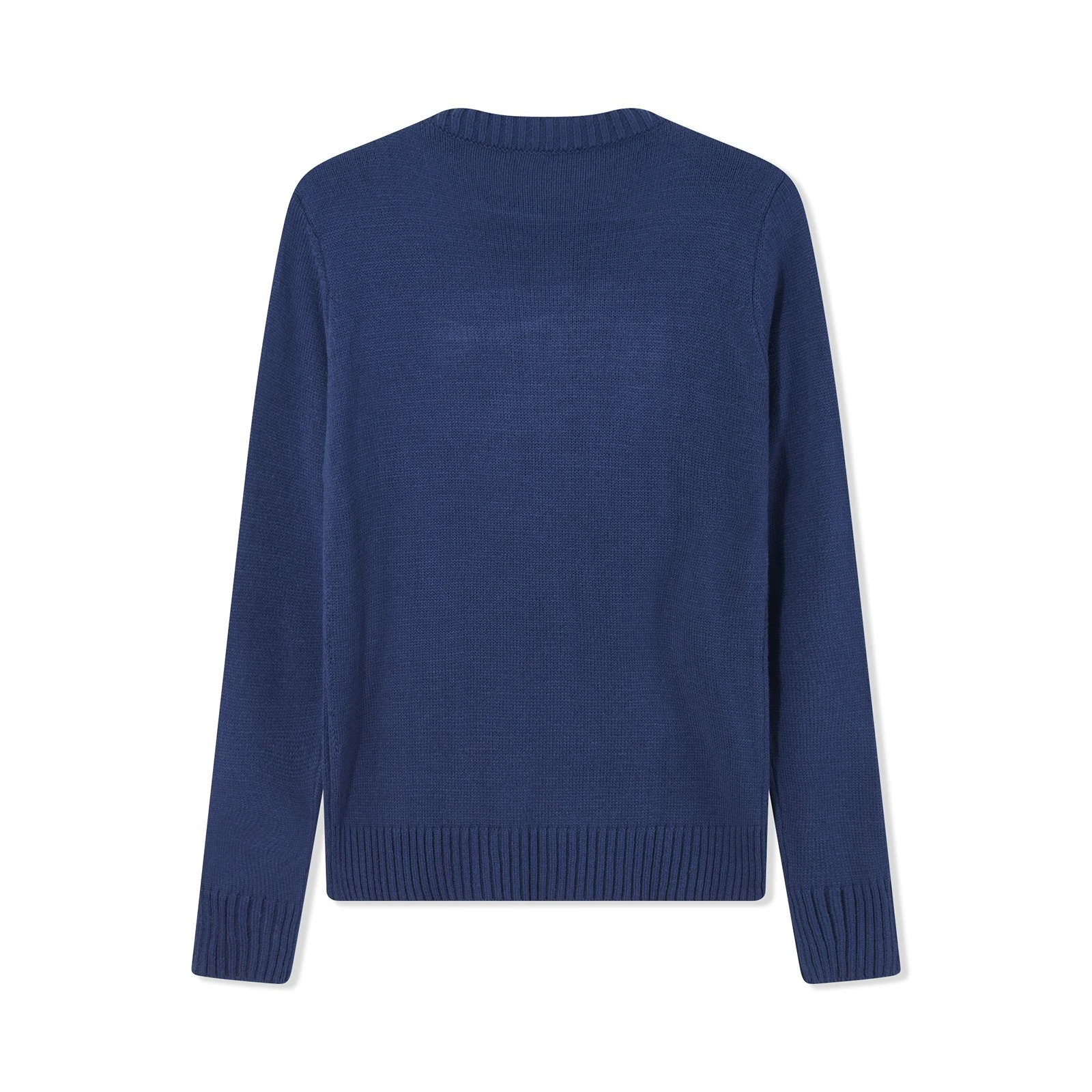 Gebreide trui met Amerikaanse vlag - casual blauw dames sweater - Bakkermode.nl