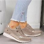 Dames sneakers - stijlvolle grijze casual schoenen voor elke gelegenheid