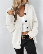 Dames cardigan - oversized gebreide hoodie - Bakkermode.nl