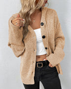 Dames cardigan - oversized gebreide hoodie - Bakkermode.nl