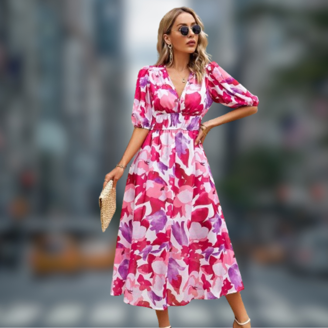 Maxi jurk - stijlvolle damesjurk met print