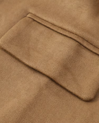 Dames suede blazer - elegante oversized jas in bruin