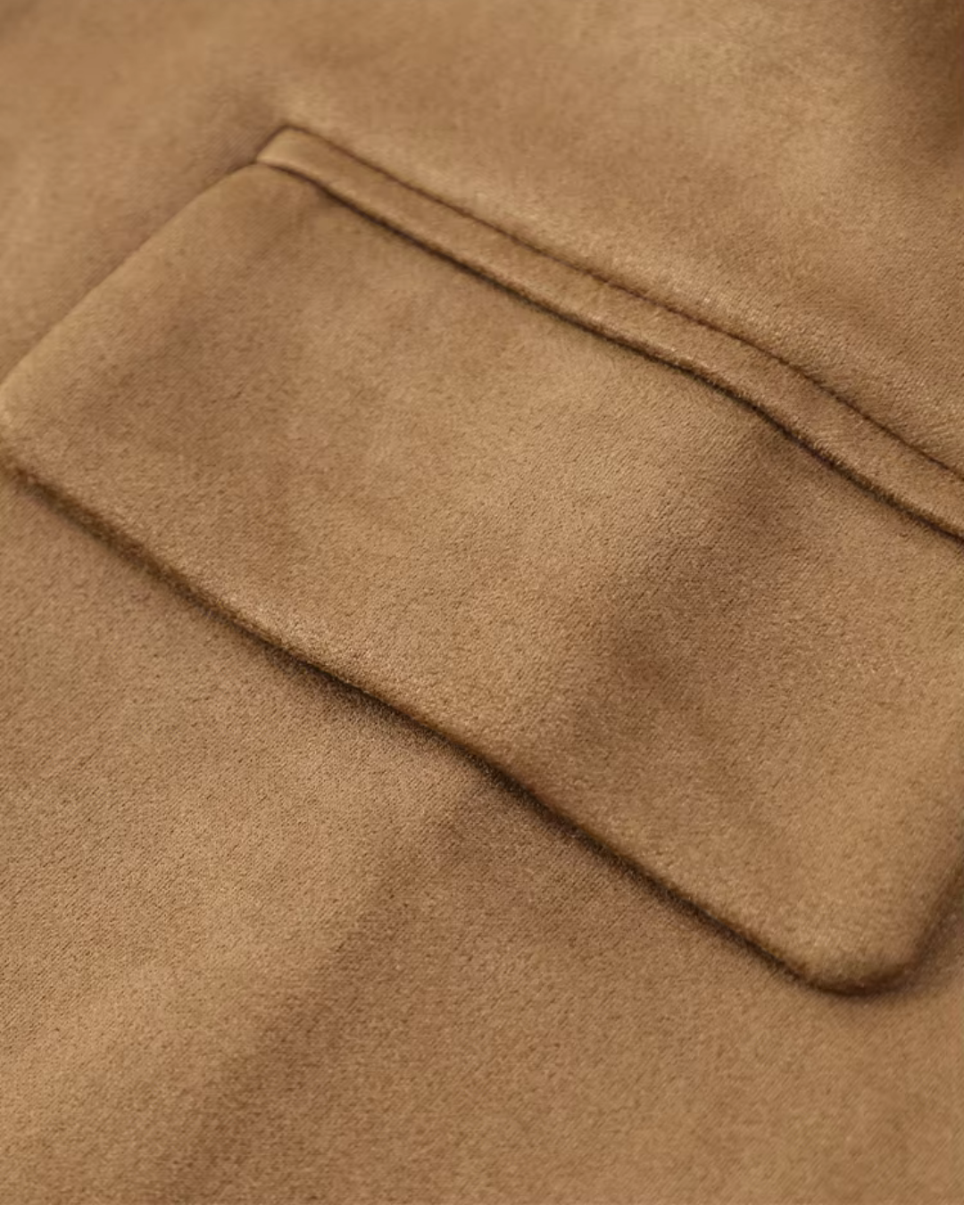 Dames suede blazer - elegante oversized jas in bruin