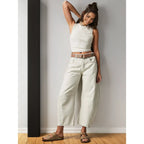 Brede pijpen denim jeans - casual stijlvol voor dames