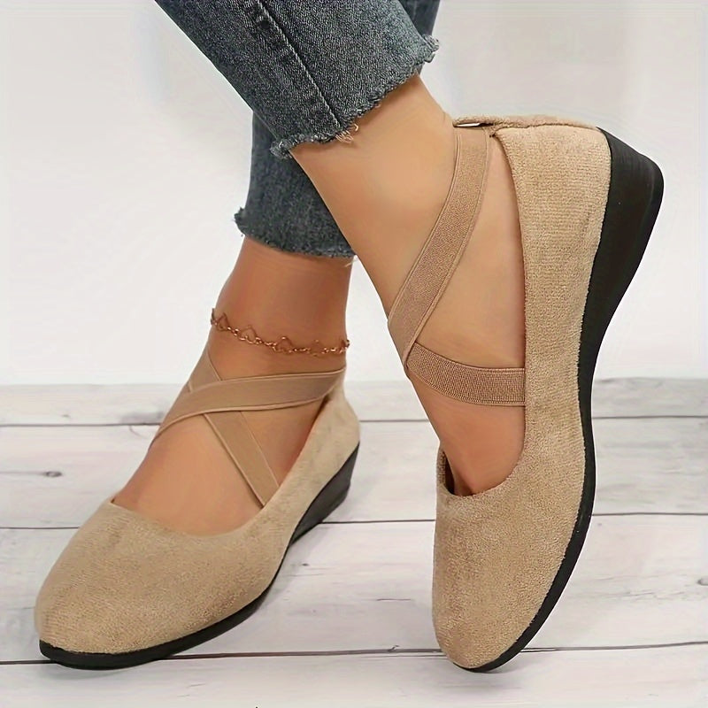 Dames klassieke ballerina's - chique cross strap ontwerp voor dagelijkse casual stijl