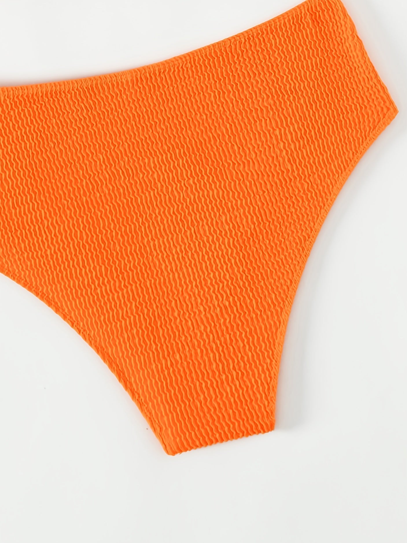 2-delig bikini set - levendig oranje-rood dames high-waisted zwemkleding