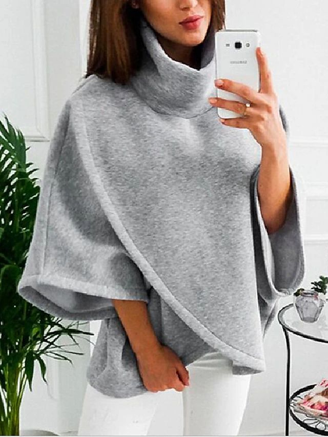 Batwing poncho - trendy oversized sweater voor dames