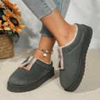 Warme pantoffels - dames huis slippers met fleece voering en ritssluiting - Bakkermode.nl
