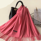 Kasjmieren winterash shawl - luxe dameswrap - Bakkermode.nl