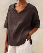 Linnen blouse - comfy dames top voor lente en zomer