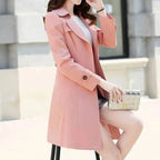 Getailleerde lange blazerjas voor dames - formeel en elegant - Bakkermode.nl