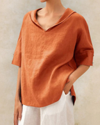Linnen blouse - comfy dames top voor lente en zomer