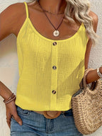 Dames camisole top - lichte knoopsluiting voor een trendy zomerlook