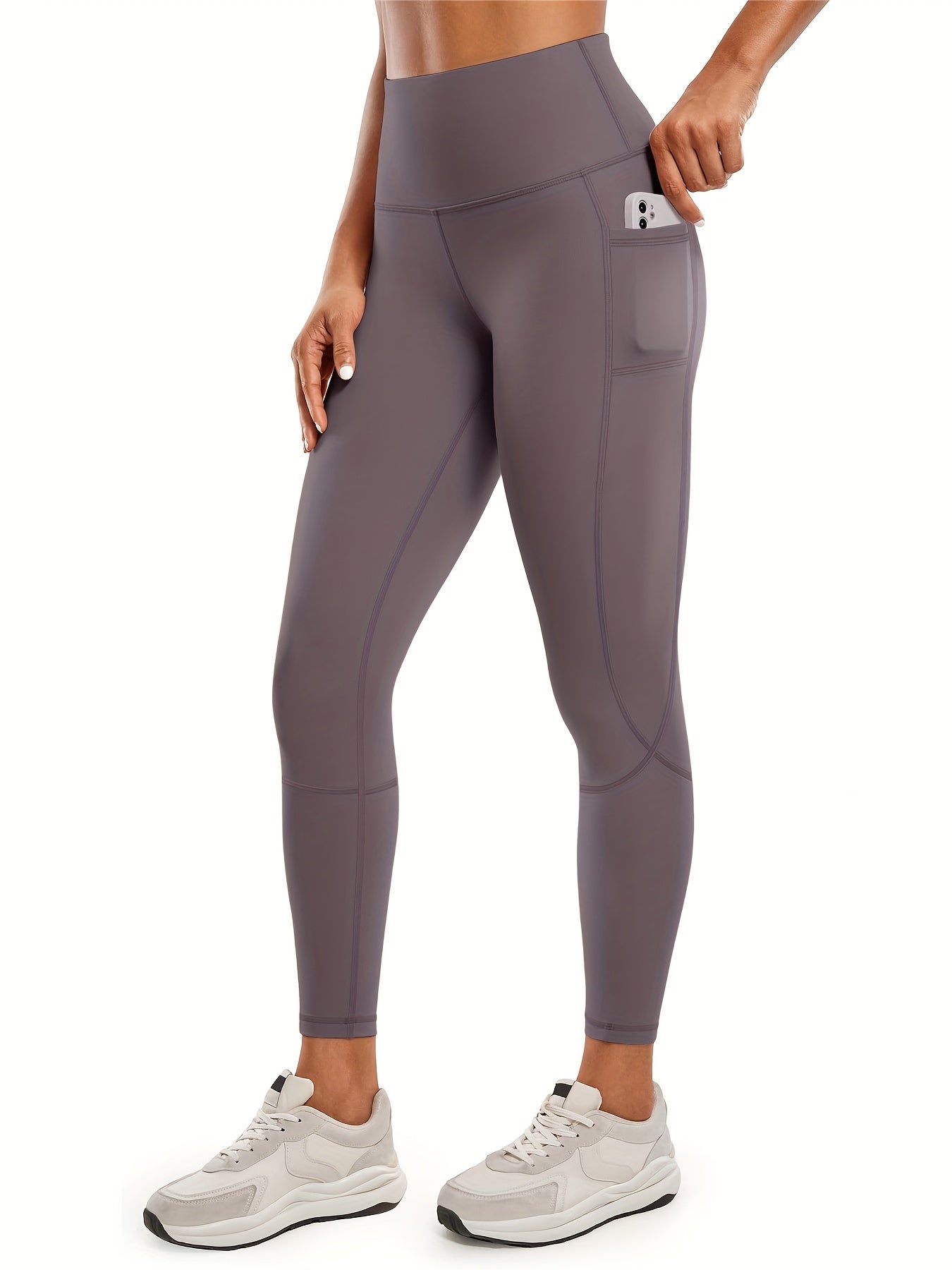 Dames hoge taille leggings met zak voor actieve kleding - rekbare yogabroekjes voor de sportschool en thuis