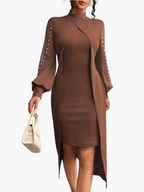 Maxi jurk - elegan ante damesjurk met verfijnde mouwen