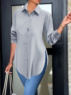 Dames casual blouse - verfijnde button-up top voor dagelijkse elegantie