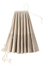 Beige midi-rok met plooien - Bakkermode.nl