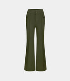Dames casual hoge taille cargo broek met knoopszakken - stijlvol en functioneel voor elke dag