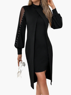 Maxi jurk - elegan ante damesjurk met verfijnde mouwen