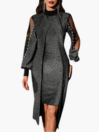 Maxi jurk - elegan ante damesjurk met verfijnde mouwen