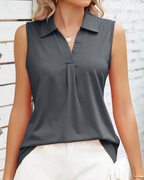 Dames mouwloze blouse - lichte zomer top - elegante casual top voor warmere dagen