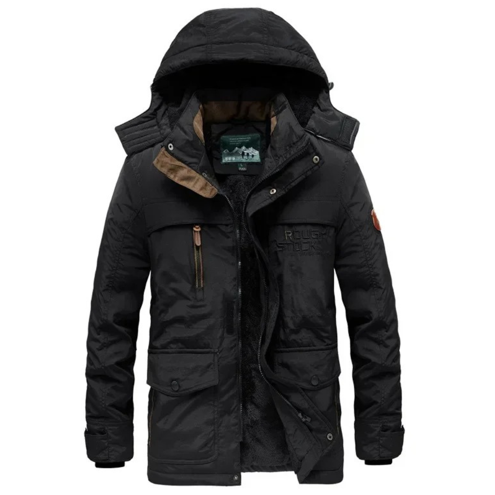Parka jack - robuuste fleece-gevoerde buitenjas voor mannen