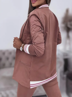 2-delige tailored loungewear set - stijlvolle dames blazer en broek