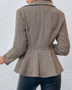 Op maat gemaakte peplum blazer - elegante damesjacket voor op het werk