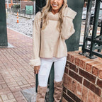 Dames oversized gebreide trui - trendy col ontwerp voor gezellige casual looks