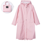 Waterdichte regenjas - lichte lange damesjas met capuchon