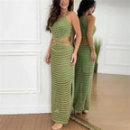 Gehaakte zomerjurk - elegante maxi jurk met uitsparingen