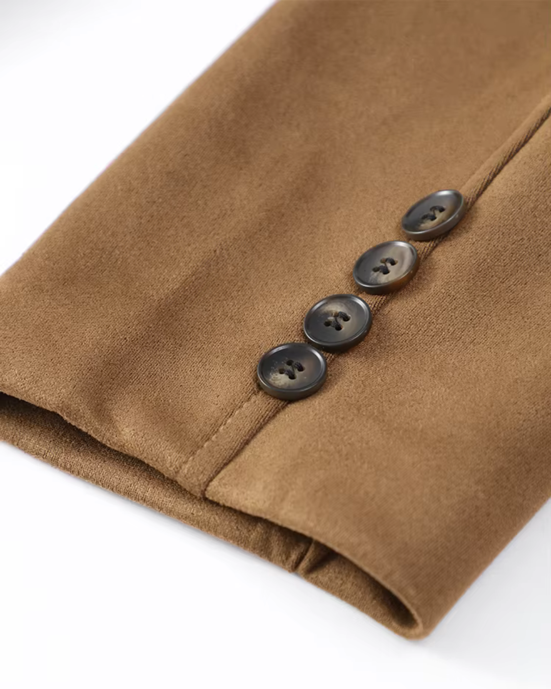 Dames suede blazer - elegante oversized jas in bruin