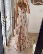 Florale maxi jurk - sierlijke outfit voor zomerse gelegenheden