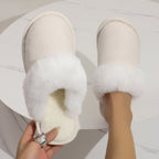 Warme pantoffels - dames huis slippers met pluche voering en luxe suède look in - Bakkermode.nl