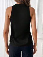 Satijnen shirt tanktop zwart elegante top