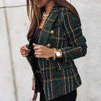 Damesblazer elegante tweed jasje - verfijnde smart casual look
