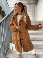 Faux fur trenchcoat - stijlvolle lange damesouterwear