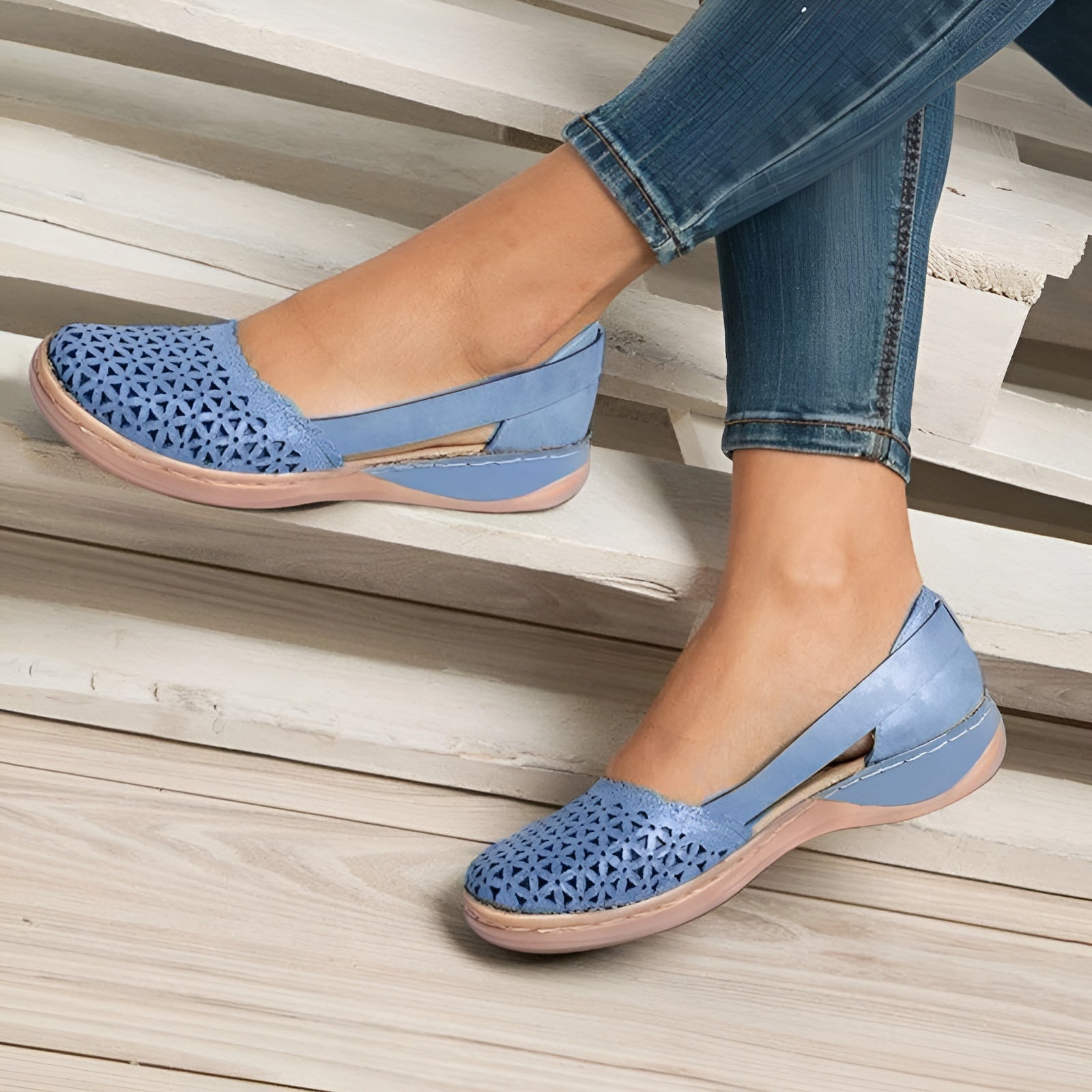 Dames slip-on flats voor dagelijks gebruik - stijlvolle orthopedische schoenen voor casual uitstapjes