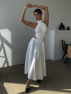 Vloeiende satijnen rok - elegante avondoutfit voor dames