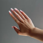 Verstelbare dubbele ring - stralend goud modern ontwerp voor avondkleding & casual gelegenheden