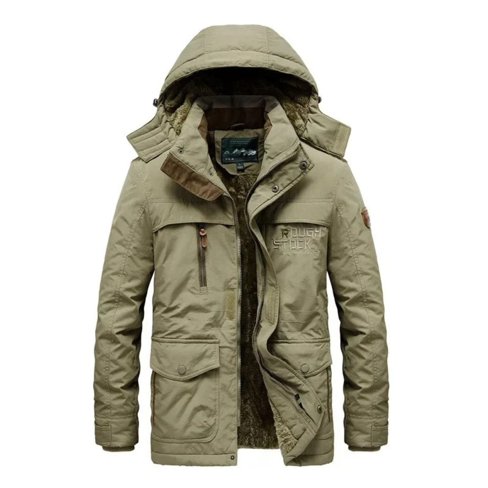 Parka jack - robuuste fleece-gevoerde buitenjas voor mannen