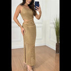 Gehaakte zomerjurk - elegante maxi jurk met uitsparingen