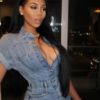 Dames denim playsuit - stijlvolle korte jumpsuit voor zomeruitjes