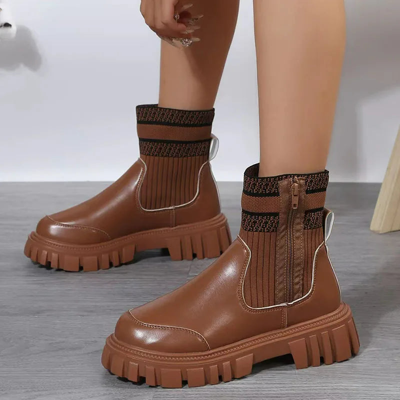 Enkelboots - trendy dames met chunky zool