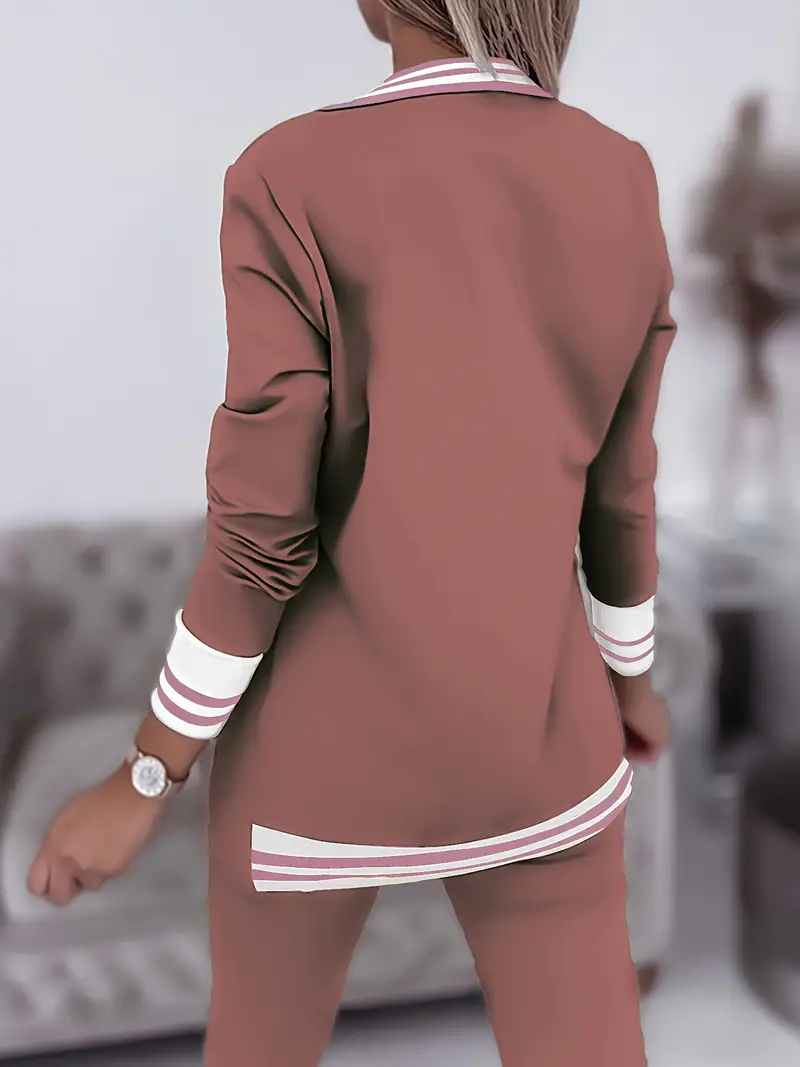 2-delige tailored loungewear set - stijlvolle dames blazer en broek