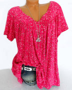 Dames bloemen tuniek top - lichtgewicht casual blouse voor iedere dag