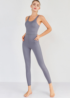 Yoga jumpsuit - stijlvolle grijze dames activewear
